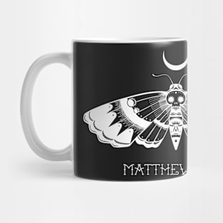 Moth Traditional Tattoo Bible Verse Matthew 6:19 Mug